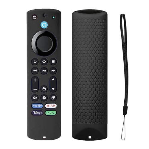 TOKERSE Silikon-Schutzhülle für Fire TV Stick 4K Max 2nd Gen/Toshiba/Insignia/Pioneer/Omni Series Fire TV Alexa Voice Remote Enhanced, rutschfeste Schutzhülle mit Umhängeband, Schwarz TOKERSE Silikon-Schutzhülle für Fire TV Stick 4K Max 2nd Gen/Toshiba/Insignia/Pioneer/Omni Series Fire TV Alexa Voice Remote Enhanced, rutschfeste Schutzhülle mit Umhängeband, Schwarz von TOKERSE