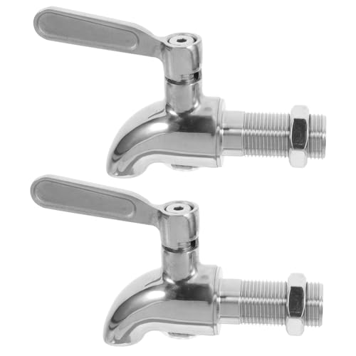 TOKIDNY 2 Stück Edelstahl-ersatzzapfen, Poliertes Metall, Getränkespender, Wasserfilterhahn Für Getränke, Sonne, Tee, Glasbehälter TOKIDNY 2 Stück Edelstahl-ersatzzapfen, Poliertes Metall, Getränkespender, Wasserfilterhahn Für Getränke, Sonne, Tee, Glasbehälter von TOKIDNY