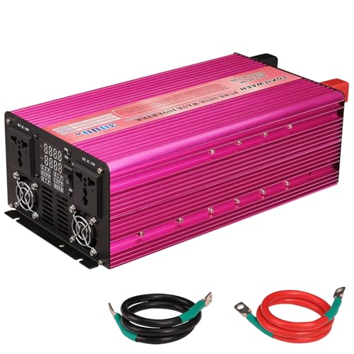 3000W reiner Sinus-Wechselrichter 12V auf 110V DC auf AC 6000W Maximalleistungwandler mit intelligenter LED-Anzeige, zwei AC-Ausgänge, vier Lüfter 3000W reiner Sinus-Wechselrichter 12V auf 110V DC auf AC 6000W Maximalleistungwandler mit intelligenter LED-Anzeige, zwei AC-Ausgänge, vier Lüfter von TOKIFWAEH
