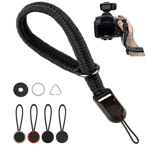TOKIISHE Kamera Handschlaufe mit 4 Schnellverschluss, Camera Strap Quick Release Verstellbarer Kameragurt für Verschiedene Handgelenke, Ultraleichtes Gewicht Paracord Handschlaufe für SLR DSLR TOKIISHE Kamera Handschlaufe mit 4 Schnellverschluss, Camera Strap Quick Release Verstellbarer Kameragurt für Verschiedene Handgelenke, Ultraleichtes Gewicht Paracord Handschlaufe für SLR DSLR von TOKIISHE