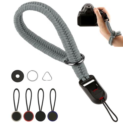 TOKIISHE Kamera Handschlaufe mit 4 Schnellverschluss, Camera Strap Quick Release Verstellbarer Kameragurt für Verschiedene Handgelenke, Ultraleichtes Gewicht Paracord Handschlaufe für SLR DSLR TOKIISHE Kamera Handschlaufe mit 4 Schnellverschluss, Camera Strap Quick Release Verstellbarer Kameragurt für Verschiedene Handgelenke, Ultraleichtes Gewicht Paracord Handschlaufe für SLR DSLR von TOKIISHE