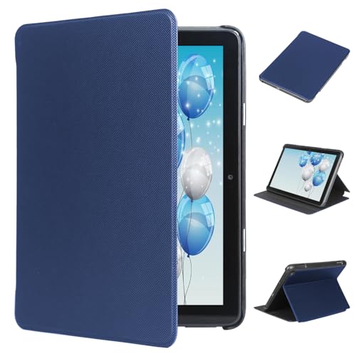 Alle neuen 8-Zoll Tablet Case (14th/12th Gen, 2024/2022 Release), TOKILO Soft PU Ledertasche mit verstellbarem Stand Auto Wake/Sleep, Nicht Fit für iPad 8-Zoll Tablet, Marineblau von TOKILO