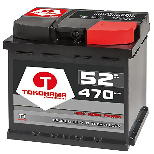 Tokohama Autobatterie 12V 52AH 470A/EN ersetzt 50Ah 44Ah 45Ah 46Ah 47Ah von TOKOHAMA Batterien