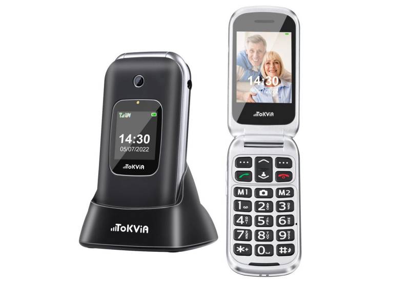 TOKVIA Seniorenhandy T221, Klapphandy mit Außendisplay & Notruftaste Klapphandy (2.4 Zoll, USB Typ-C) von TOKVIA