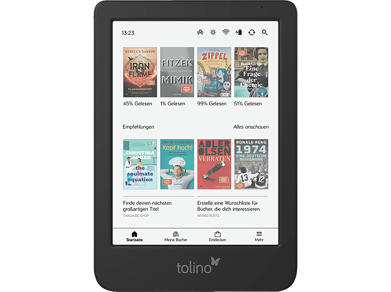 TOLINO Shine Color by Thalia 16 GB eReader Schwarz von TOLINO