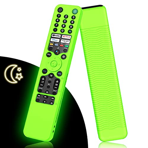 Schutzhülle für RMF-TX520U MG3-TX520U Sprachfernbedienung für Sony Bravia TV, Silikon-Schutzhülle für Bluetooth-Sprach-Fernbedienung für Sony Smart TV (leuchtet grün) von TOLUOHU