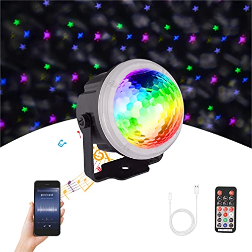 Stern Projektor,Galaxie Stern Nachthimmel Licht,TOM LED Sternenhimmel mit 10-Farbe Musik Starry Light Projector Remote & Bluetooth,für party&Studio(Galaxy) von TOM