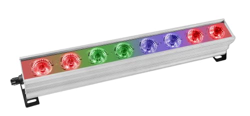 TOM, PAR-LED-Licht, Bühnenlicht mit 8 Stück 4W RGB 4-in-1 LEDs und 7 DMX512-Modi für Disco/Party/Theater/Bar/Wand (RGBW) von TOM