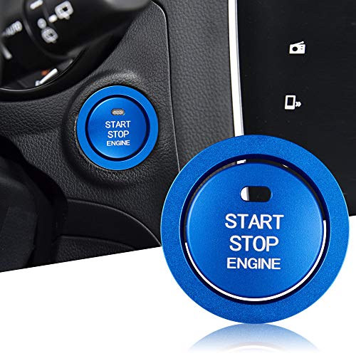 TOMALL Aluminum Engine Start Stop Push Button Cover Trim Compatible with Subaru Forester Legacy Impreza Outback Ascent BRZ XV Car Engine Ignition Start Button Cap Surrounding Trim Ring (Blue) von TOMALL