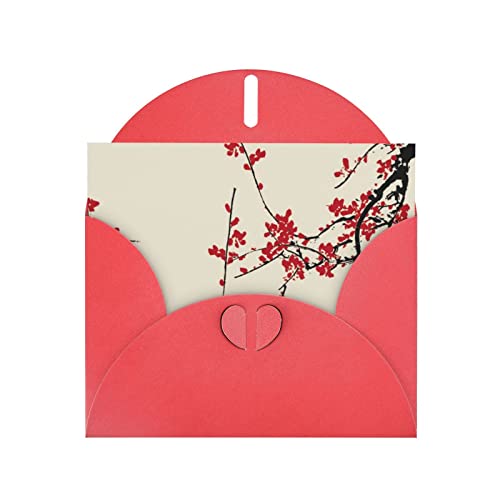 Grußkarte mit japanischem Blumenmuster, Kirschblüten-Druck, leere Karten mit weißen Umschlägen, lustige Geburtstagskarte, Dankeskarten, 10 x 15 cm von TOMPPY