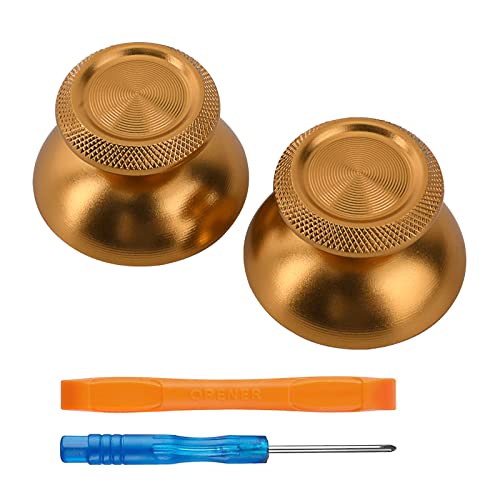 TOMSIN Metall Thumbsticks Ersatz Kit für PS5 Controller - Aluminium Joysticks Zubehör Kompatibel mit Dualsense Controller (Bronze) von TOMSIN