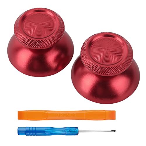 TOMSIN Metall-Thumbsticks Kit für PS5 Controller - Aluminium-Joysticks Zubehör kompatibel mit Dualsense Controller (rot) von TOMSIN