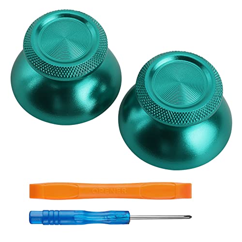 TOMSIN Metal Thumbsticks Ersatz Kit für PS5 Controller - Aluminium Joysticks Zubehör Kompatibel mit PlayStation 5 DS Controller (Grün) von TOMSIN