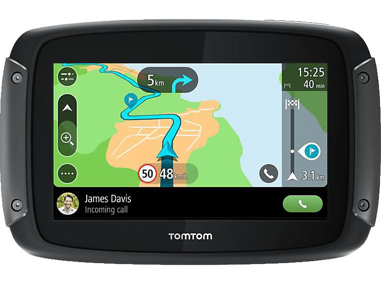 TomTom Motorrad Navi Rider 500 (4,3 Zoll, kurvige und bergige Strecken speziell für Motorräder, Stauvermeidung dank Traffic, Karten-Updates Europa, Motorrad-Halterung, Updates über Wi-Fi) von TOMTOM