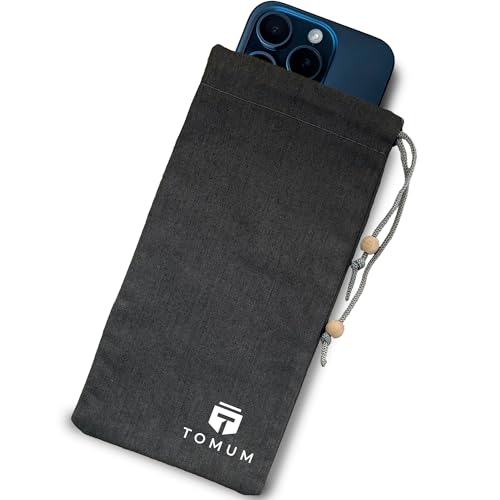 TOMUM EMF Shield Sleeve for Cell Phone - EMF Protection Smartphone Pouch - Anti EMP Bag - Signal Blocking Case for Radiation EMF EMP 5G RFID (Black, 1 Pack) von TOMUM