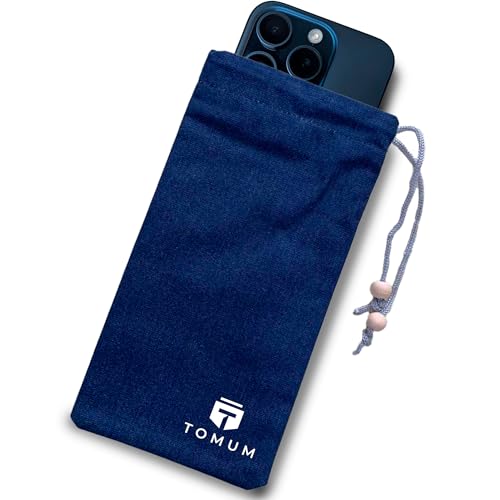 TOMUM EMF Shield Sleeve for Cell Phone - EMF Protection Smartphone Pouch - Anti EMP Bag - Signal Blocking Case for Radiation EMF EMP 5G RFID (Blue, 1 Pack) von TOMUM
