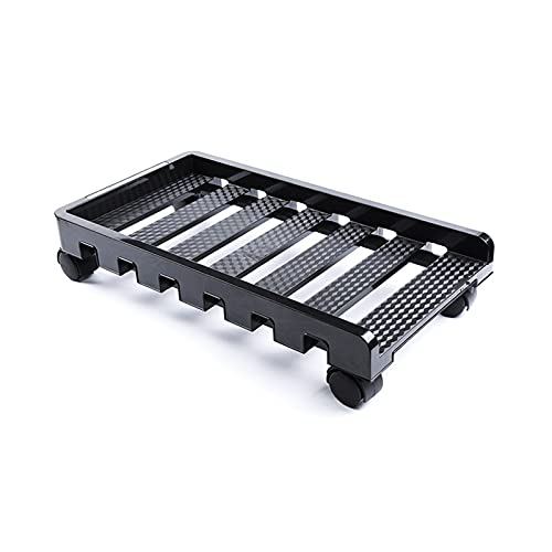 TOMYEUS CPU-Ständer PC-Mainframe-Regal, Chassis-Unterstützung Basis-Speicher-Rack, Belüftung und Wärmeableitungen, DREI Farben, um von Rädern zu wählen PC Rollwagen (Color : Schwarz) von TOMYEUS