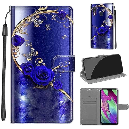 Handyhülle für Samsung Galaxy A40 Hülle, Samsung Galaxy A40 Handytasche mit [Standfunktion] [Kartenfach] Premium Kunstleder Klapphülle kompatibel Samsung Galaxy A40 von TOMYOU