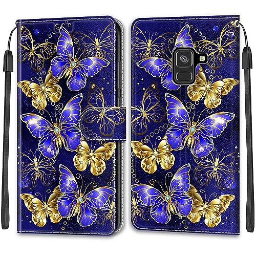 Hülle für Samsung Galaxy A8 (2018) Handyhülle, PU Premium Kunstleder Stoßfeste Klapphülle kompatibel Samsung Galaxy A8 (2018) Handyhülle von TOMYOU