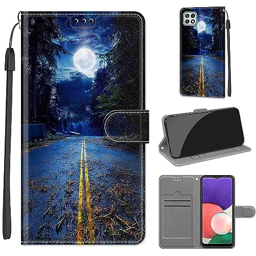 TOMYOU Handyhülle für Samsung Galaxy A22 5G Hülle, Premium Kunstleder Flip Wallet Case Klapphülle Schutzhülle mit [Kartenfach] für Samsung Galaxy A22 5G von TOMYOU