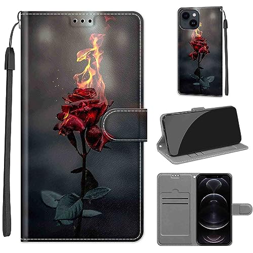 Handyhülle für iPhone 13 / iPhone 14 Hülle, mit [Kartenfach] [Magnetverschluss] Premium Kunstleder Stoßfeste Klapphülle kompatibel iPhone 13 / iPhone 14 von TOMYOU