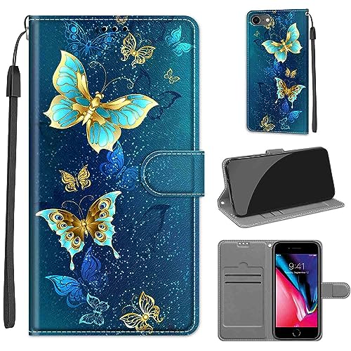 TOMYOU Handyhülle für iPhone 7 / iPhone 8 Hülle, iPhone 7 / iPhone 8 Premium Kunstleder Handytasche mit [Standfunktion] [Kartenfach] [Magnetverschluss] von TOMYOU