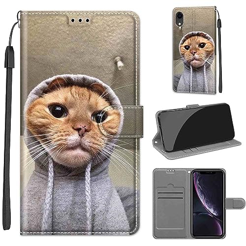 TOMYOU Handyhülle für iPhone XR Hülle, iPhone XR Hülle Premium Kunstleder Flip Wallet Case Klapphülle mit [Standfunktion] [Kartenfach] Handytasche kompatibel iPhone XR von TOMYOU