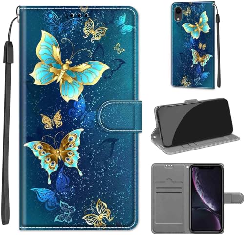 TOMYOU Handyhülle für iPhone XR Hülle, iPhone XR Hülle Premium Kunstleder Flip Wallet Case Klapphülle mit [Standfunktion] [Kartenfach] Handytasche kompatibel iPhone XR von TOMYOU