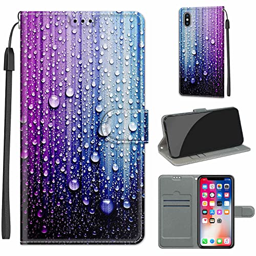 TOMYOU Handyhülle iPhone X Hülle, iPhone XS Hülle, Premium Leder Case Klappbar Stoßfeste Schutzhülle Klapphülle Lederhülle für iPhone X/iPhone XS Hülle von TOMYOU