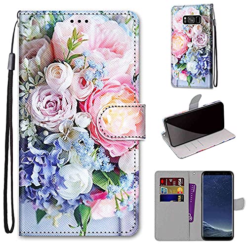 TOMYOU Hülle für Samsung Galaxy S8, Stoßfestes Flip-Holster, Premium Leder PU Handyhülle, Flip Case Wallet mit [Magnetic Closure] für Samsung Galaxy S8 von TOMYOU