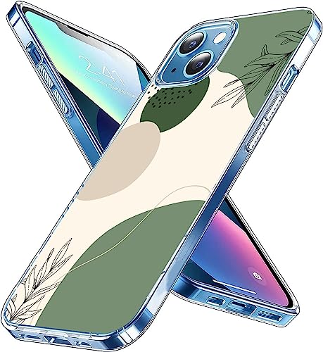 Ästhetische Handyhülle für iPhone 13, abstraktes Salbei-Olivgrün, ästhetisch, niedlich, Handyhülle für Frauen, Mädchen, Herren, cooles trendiges Design, weiches TPU-Geschenk, Cover für iPhone 13 von TONCSOZA