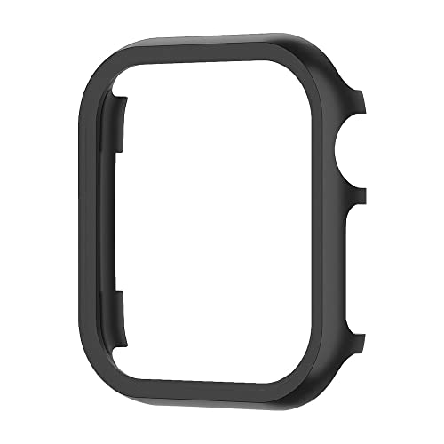 TONECY Gehäuse aus Aluminiumlegierung für Apple Watch Series 7 41 mm 45 mm Metall Bumper Cases für iWatch 6 SE 5 3 40 mm 44 mm Rahmen Schutzhülle (Farbe: Svart, Größe: 45 mm) von TONECY