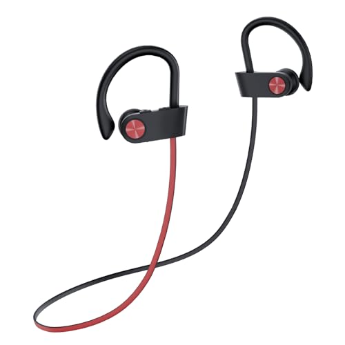 TONEMAC Bluetooth kopfhörer in Ear,U8 Bluetooth Kopfhörer Sport,Kopfhörer Kabellos Bluetooth 5.3,IPX7 Wasserdicht,15 Stunden Spielzeit,Bluetooth Kopfhörer für Joggen/Laufen,Rot von TONEMAC