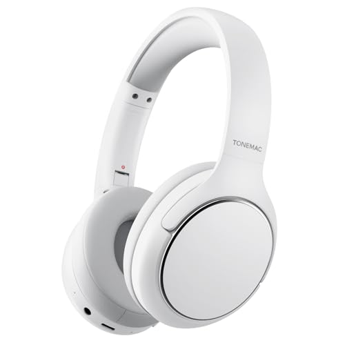 TONEMAC H2 Bluetooth Kopfhörer Over-Ear,50 Std Kopfhörer Kabellos Bluetooth 5.3,Eingebautes Mikrofon,Faltbares Wireless Headphones für Handys/iPad/Laptops/PC von TONEMAC