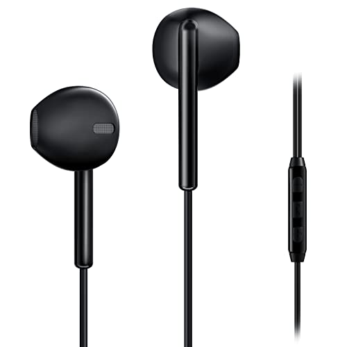 TONEMAC In Ear Kopfhörer, T5M Stereo Ohrhörer mit Kabel und Mikrofon, Geräuschdämmende Kopfhörer, Premium HiFi-Klang, Ideal für Smart Cellphone,PC,Tablet, MP3,MP4 usw. von TONEMAC