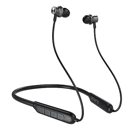 TONEMAC N8 In Ear Kopfhörer Bluetooth,Bluetooth Kopfhörer mit Kabel,Bluetooth Kopfhörer Sport,Bluetooth Earbuds mit ENC Mikrofon für Joggen,Workout (Schwarz) von TONEMAC
