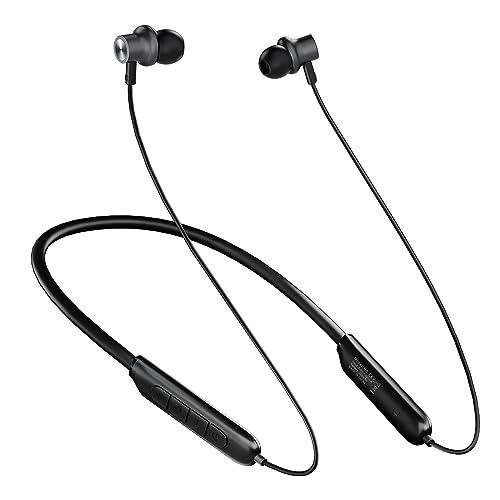 TONEMAC N81 In Ear Bluetooth Kopfhörer mit Kabel, Bluetooth Sport Earbuds mit ENC Mikrofon für Joggen, Schwarz von TONEMAC