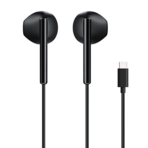 TONEMAC USB C Kopfhörer, T5MC In Ear Kopfhörer HiFi Stereo Kopfhörer mit Mikrofonsteuerung Kopfhörer kompatibel für Samsung S20/S10, Google Pixel 5/4/3/2 XL, Huawei P40/P30/Mate 20 etc von TONEMAC