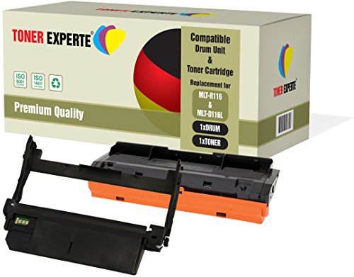 TONER EXPERTE 2-er Pack Trommel & Toner kompatibel zu MLT-R116 MLT-D116L für Samsung Xpress SL-M2625 M2625D M2675F M2675FN M2825DW M2825ND M2835 M2835DW M2875FD M2875FW M2875ND M2885FW von TONER EXPERTE