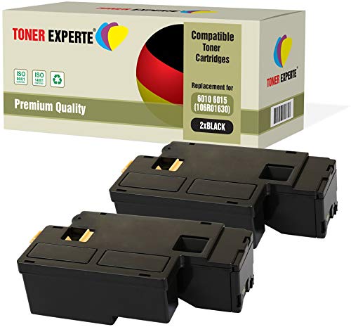 TONER EXPERTE 2er Pack Schwarz Premium Toner kompatibel zu 106R01630 für Xerox Phaser 6000, 6010, 6010V, 6010V N, 6010N, WorkCentre 6015, 6015V, 6015V B, 6015V N, 6015V NI, 6015MFP von TONER EXPERTE