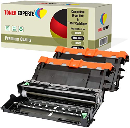 TONER EXPERTE 3-er Pack Trommel & 2 Toner kompatibel zu DR3400 TN3480 für Brother DCP-L5500DN L6600DW HL-L5000D L5100DN L5200DW L5200DWT L6300DW L6300DWT L6400DW MFC-L5700DN L5750DW L6800DW L6900DW von TONER EXPERTE