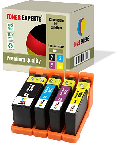 4 XL TONER EXPERTE® 100XL 100 XL Druckerpatronen kompatibel für Lexmark S300 S305 S402 S405 S505 S602 S605 S608 S815 S816 Pro 202 205 208 209 705 805 901 905 (Schwarz, Cyan, Magenta, Gelb) von TONER EXPERTE