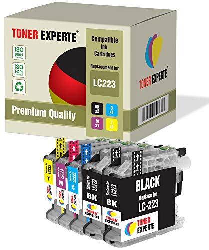 5 XL TONER EXPERTE® LC223 Druckerpatronen kompatibel für Brother DCP-J4120DW, DCP-J562DW, MFC-J4420DW, MFC-J4425DW, MFC-J4620DW, MFC-J4625DW, MFC-J480DW, MFC-J5320DW, MFC-J5620DW, MFC-J5625DW, MFC-J5720DW, MFC-J680DW, MFC-J880DW von TONER EXPERTE