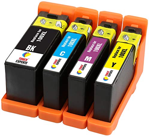 TONER EXPERTE® 4 XL Druckerpatronen kompatibel für Lexmark 100 100XL S305 S308 S402 S405 S505 S602 S605 S815 Pro202 Pro205 Pro208 Pro209 Pro705 Pro805 Pro901 Pro905 | hohe Kapazität von TONER EXPERTE