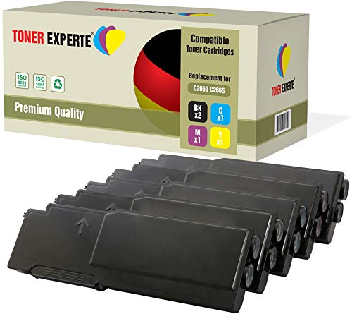 TONER EXPERTE® 5 Premium Toner kompatibel zu 593-BBBU 593-BBBT 593-BBBS 593-BBBR für Dell C2660dn, C2665dn, C2665dnf von TONER EXPERTE