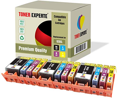 TONER EXPERTE 12 XL Druckerpatronen kompatibel für 920XL 920 XL Officejet 6000, 6500, 6500A, 7000, 7500A (3 Schwarz, 3 Cyan, 3 Magenta, 3 Gelb) von TONER EXPERTE