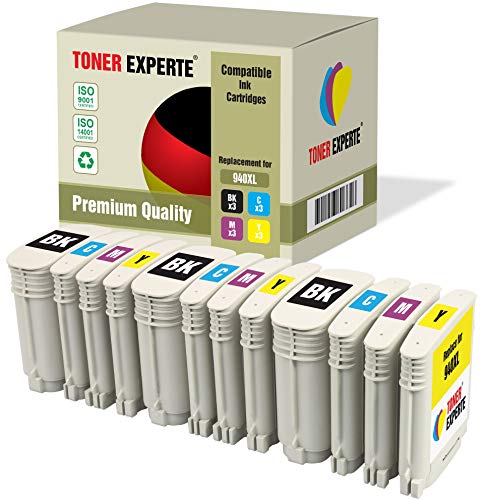 TONER EXPERTE 12 XL Druckerpatronen kompatibel für 940XL 940 XL Officejet Pro 8000, 8000 Wireless, 8500, 8500 Wireless, 8500A, 8500A Plus (3 Schwarz, 3 Cyan, 3 Magenta, 3 Gelb) von TONER EXPERTE