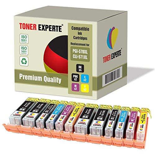 TONER EXPERTE 12 XL PGI-570XL CLI-571XL Druckerpatronen kompatibel für Pixma MG5750 MG5751 MG5752 MG5753 MG6850 MG6851 MG6852 MG6853 MG7750 TS5050 TS5051 TS5053 TS6050 TS6051 TS6052 von TONER EXPERTE