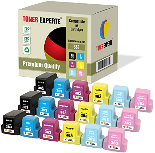 TONER EXPERTE 18 XL Druckerpatronen kompatibel für 363 Photosmart C5180, C6150, C6180, C6280, C7180, C7280, C8180, 3110, 3210, 3310, 8250, D6160, D7160, D7260, D7460, 3210xi von TONER EXPERTE