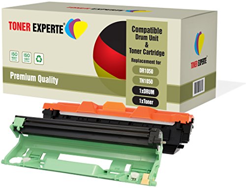 2-er Pack TONER EXPERTE® Trommel & Toner kompatibel zu DR1050 TN1050 für Brother DCP-1510 DCP-1512 DCP-1610W DCP-1612W HL-1110 HL-1112 HL-1210W HL-1212W MFC-1810 MFC-1910W von TONER EXPERTE